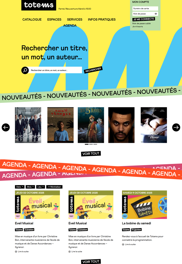 La médiathèque de Pacé devient Totems et se dote d’un nouveau site Bokeh
